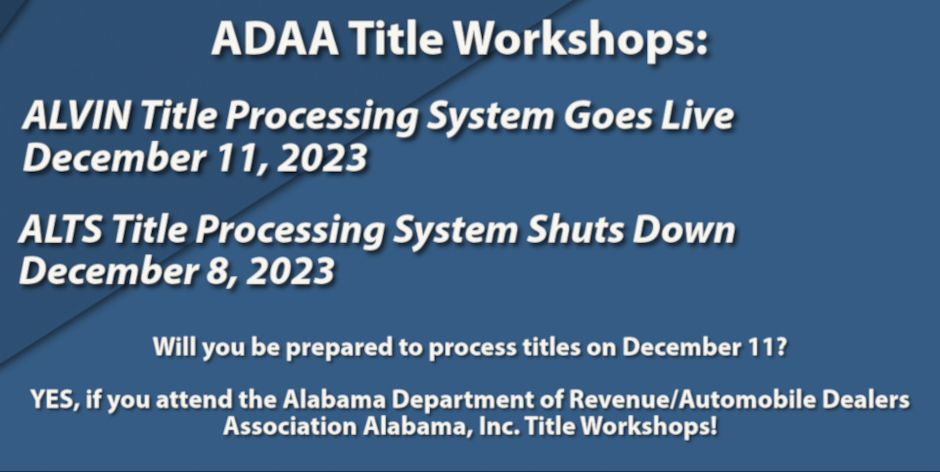 ADAA Title Workshops